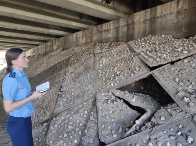Прокуратура проверила наличие дыр на Липецком мосту в Рязани 