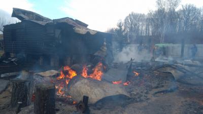 В Рыбновском районе сгорел сарай и погорел жилой дом