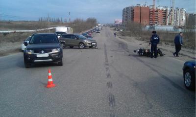 Появились подробности столкновения внедорожника и мотоцикла в Рязани