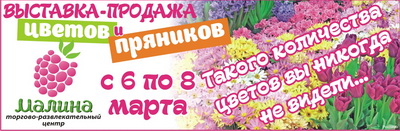 ТРЦ «Малина» приглашает рязанцев на выставку-продажу цветов и пряников