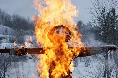 При поджигании чучела Масленицы жителям Рязанщины не стоит использовать горючие жидкости