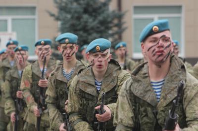 Рязанские десантники принимают участие в всероссийском марш-броске