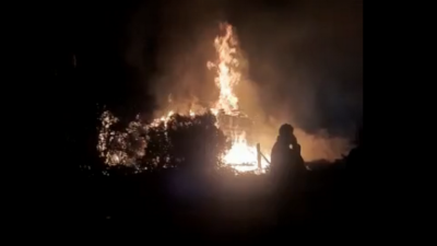 В Кадомском районе сгорел нежилой дом
