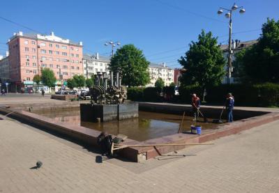 Фонтан на площади Театральной в Рязани вновь запустят 3 июня