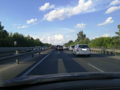 Мелкое ДТП стало причиной пробки на выезде из Рязани