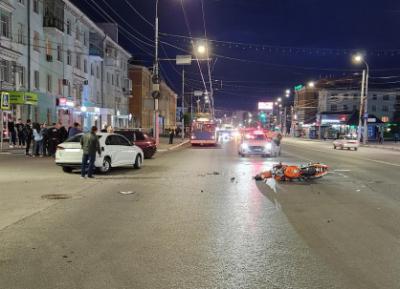 Появились подробности аварии с участием мотоцикла в центре Рязани