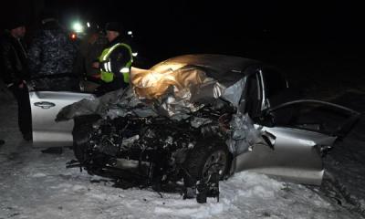 Под Скопином Kia Rio влетела под «МАЗ», водитель легковушки погибла