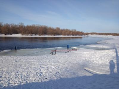 В Рязани вскрылся лёд на реке Оке