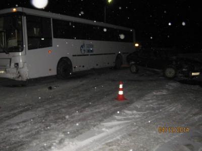 «Москвич» протаранил автобус в Касимовском районе