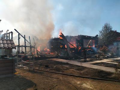 В Спасском районе у многодетной семьи сгорел дом