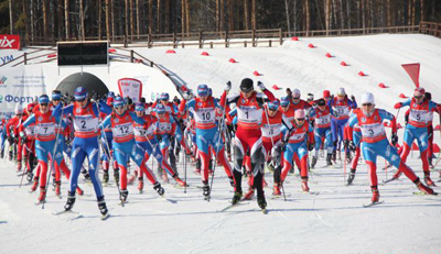 Рязанский курсант выступила в марафоне чемпионата России по лыжам
