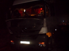 На трассе М5 в Рыбновском районе загорелся грузовик