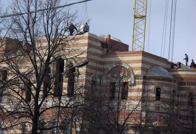 В Рязани завершается возведение стен храма в честь святого праведного Иоанна Кронштадтского