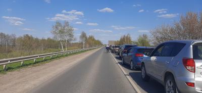 Движение по автодороге на Спасск до сих пор парализовано