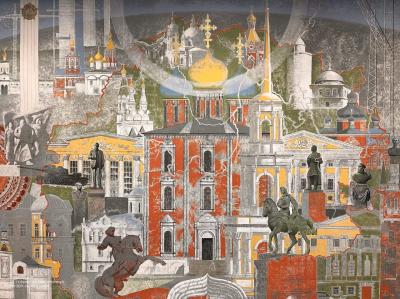 Музейный центр в Рязани украсило монументальное художественное панно