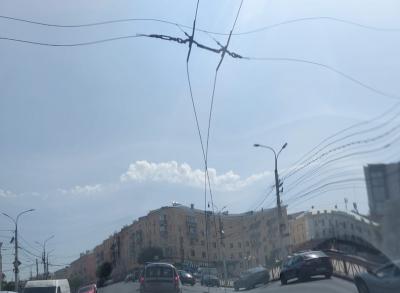 В центре Рязани произошёл обрыв контактной сети