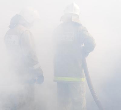 В городе Скопин Рязанской области сгорел гараж