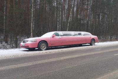 В рязанских лесах нашли розовый лимузин