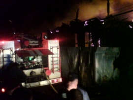 В Ряжске сгорели три деревянных дома