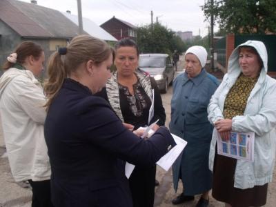 Специалисты по работе с населением горадминистрации встретились с жителями посёлка Приокский Рязани