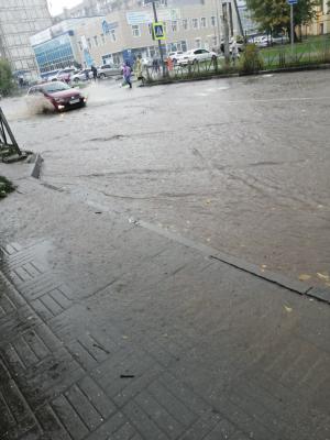 После дождя в Канищево затопило улицы