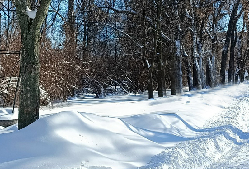 Высота сугробов в рязанской Елатьме уменьшилась наполовину