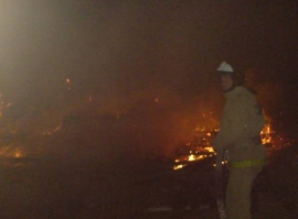 В Рязанской области сгорели несколько построек