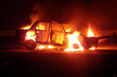 На Солотчинском шоссе сгорела «семёрка»