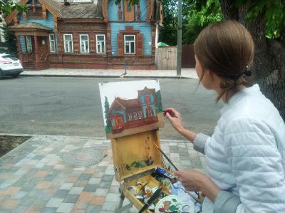 Рязанские художники запечатлели красоту улицы Щедрина