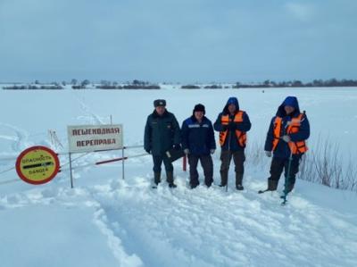 В Шиловском районе открыли пешую ледовую переправу