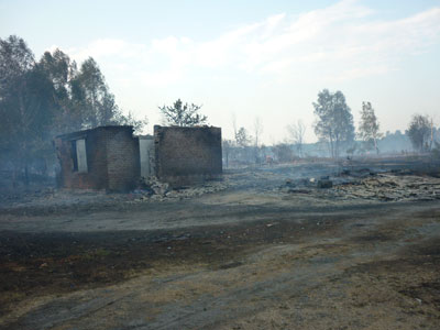 На месте пожара в деревне Свеженькая Рязанской области обнаружены тела четырёх погибших