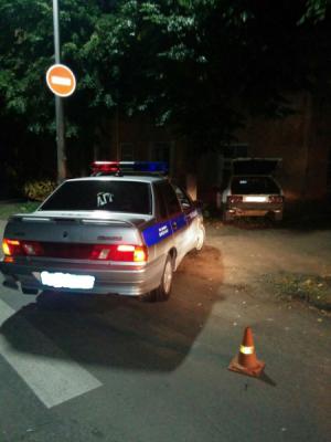 В Рязани пьяный водитель «восьмёрки» столкнулся с преследовавшем его автомобилем ДПС