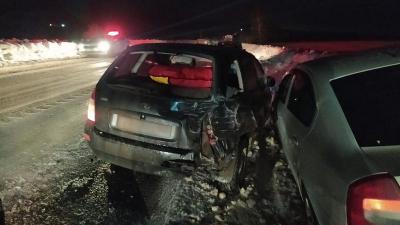 В Пронском районе произошла авария из-за льда на дороге 