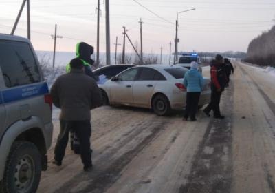 В Сараевском районе столкнулись Lada Vesta и Chevrolet Cruze, пострадала женщина