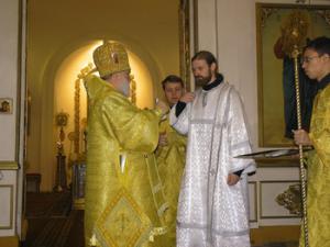 Архиепископ Рязанский и Касимовский Павел совершил священническую хиротонию