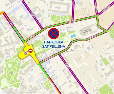 В Рязани запретят парковку на пяти улицах из-за ремонта моста на улице Ленина