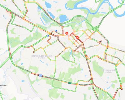 В Рязани зафиксированы 9-балльные пробки