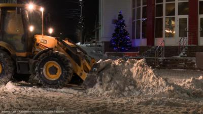 Ночью в Рязани убрали более 5,5 тысячи кубометров снега