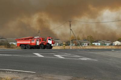 На пожаре в Скопинском районе работают более 430 спасателей