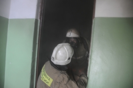 На пожаре в Рязани пострадал человек