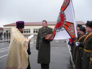 Освящено знамя 499-го ремонтного батальона железнодорожной бригады