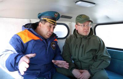 Сергей Карабасов проверил паводковую обстановку в Рязани