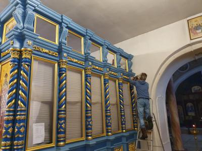 В Вознесенском храме Рязани продолжают реставрацию иконостаса