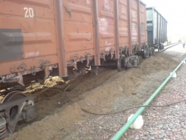 Два вагона сошли с рельсов на станции Шилово