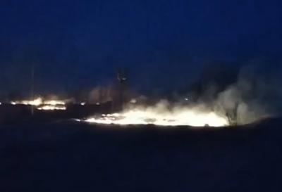 На месте взрыва боеприпасов в Скопинском районе снова загорелась трава