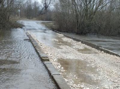 В Путятинском районе подтопило низководный мост