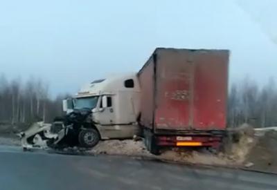 Под Рязанью фура угодила в ДТП