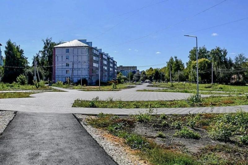 Завершён первый этап благоустройства нового пешеходного пространства в Сасово