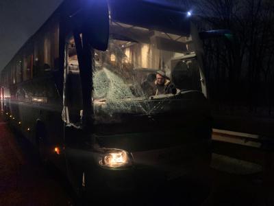 В Рязанской области на трассе М5 рейсовый автобус попал в ДТП