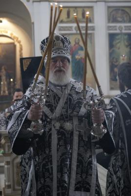 Рязанский митрополит совершил последнюю в этом году литургию преждеосвящённых даров